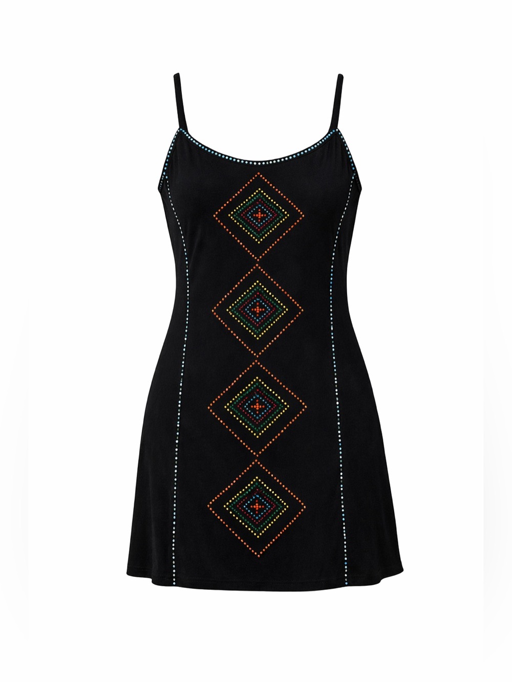 Karen Millen Vintage 90s Black Stretch Beaded Dress